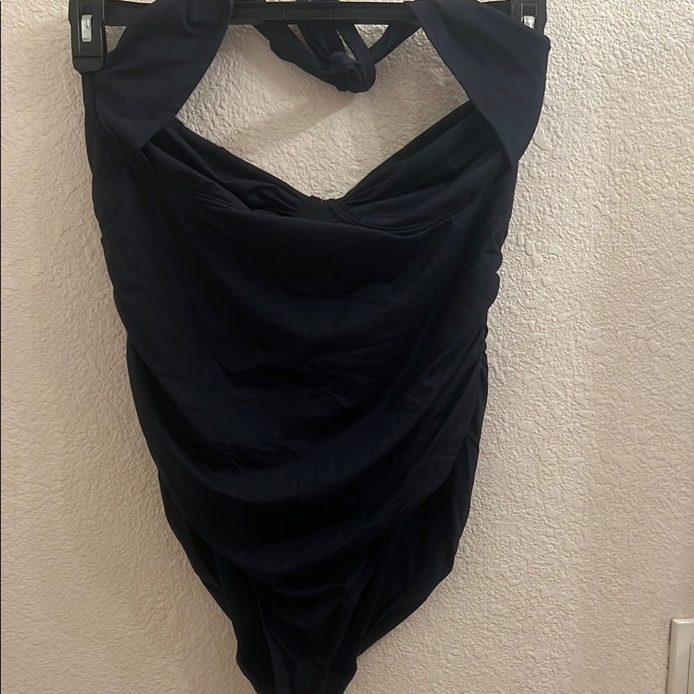 Elegant Black Halter Dress